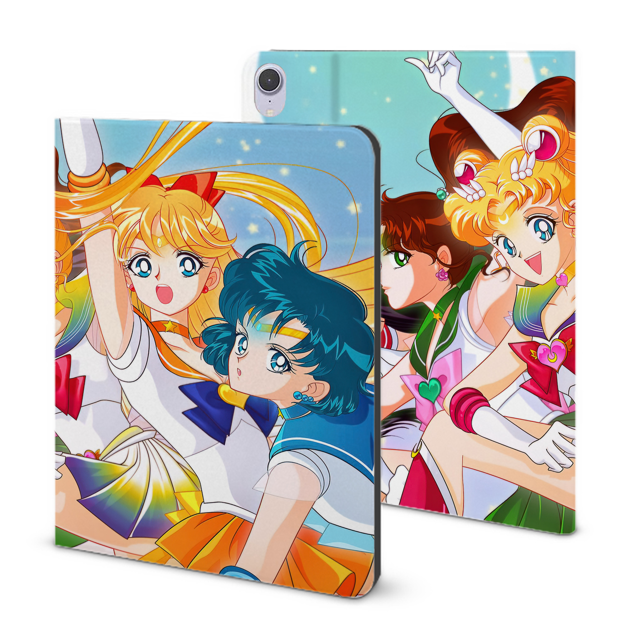 （画像用） 美少女戦士セーラームーン Sailor Moon IPad ケース ブック型 PUレザー TPU 耐衝撃 軽量 薄型 ペン収納なし 全面保護 IPad 各モデル対応